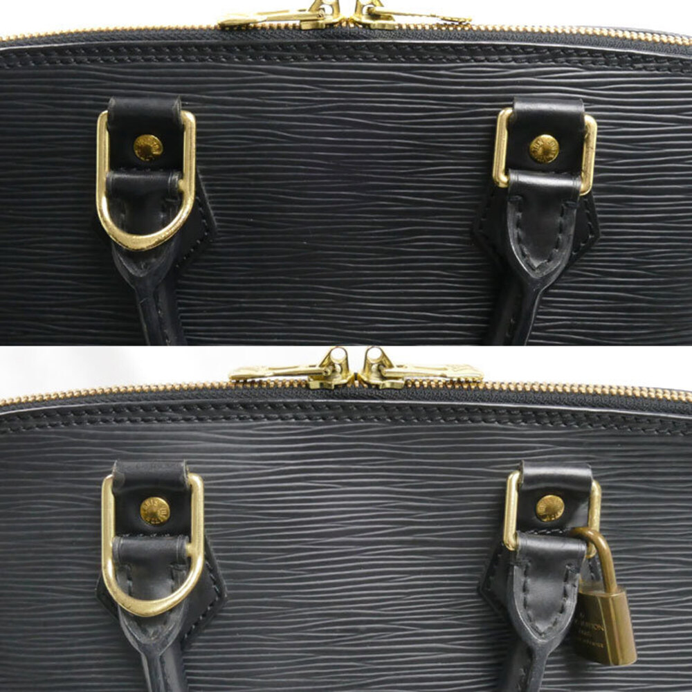 LOUIS VUITTON Alma Handbag, Epi Leather, Black, M52142 FL0074, Women's - Picture 7 of 9